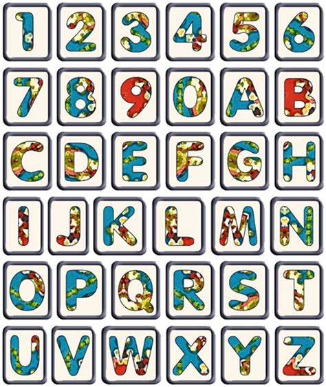 Artbyjean Paper Crafts Alphabet Sets Set A19 Aqua Brick Red Gold