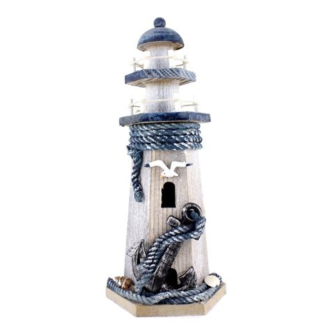 Chaomian Home Ornaments Anchor Wooden Lighthouse 106 High Nautical