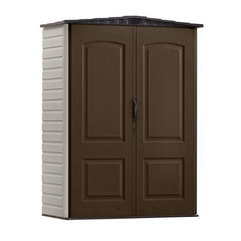 Rubbermaid 2 Ft 4 In X 4 Ft 8 In Small Vertical Resin Storage Shed