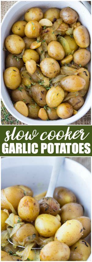 Slow Cooker Garlic Potatoes Simply Stacie