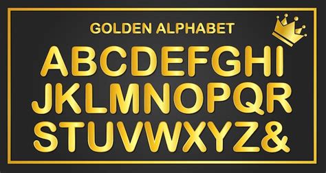 Premium Vector Luxury Golden Alphabet