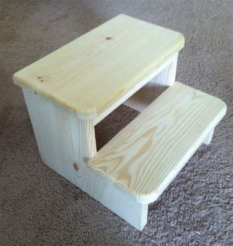 Small child's Wooden Step Stool | Wooden steps ... This is a 2 step knotty alder wooden step stool with a dark walnut stain that we designed and built.