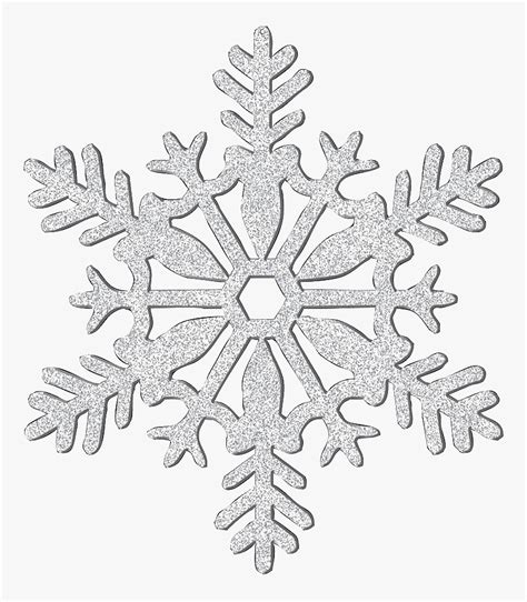 Silver Snowflake Transparent Png Silver Glitter Snowflake Png