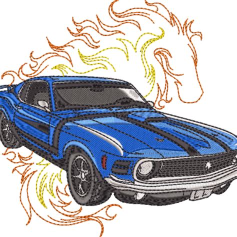 Muscle Cars and Motorcycles 002 | Machine Embroidery Designs By Sew Swell