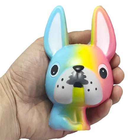 Rainbow Colorful Pu Squishy Kids Toy Slow Rebound Dog Toy Squishy
