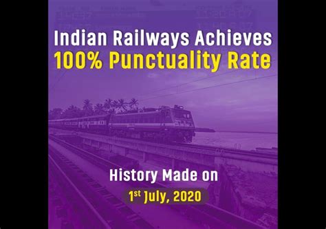 indian railways achieves 100 punctuality for 1st time in history national news inshorts