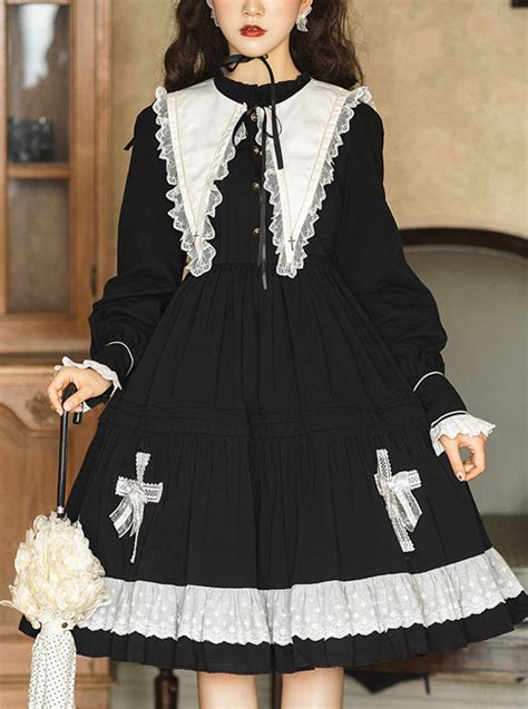 Cross Temple Series Pure Color Cotton Halloween Simplicity Gothic