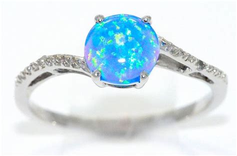 Blue Opal Wedding Rings Jenniemarieweddings