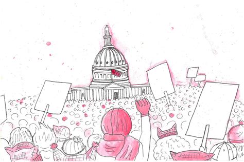Womens March On Versailles Drawing Robby Mccloud