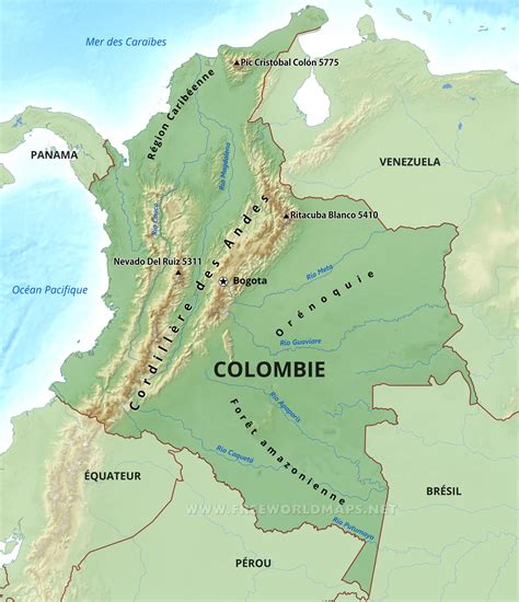 Carte De La Colombie