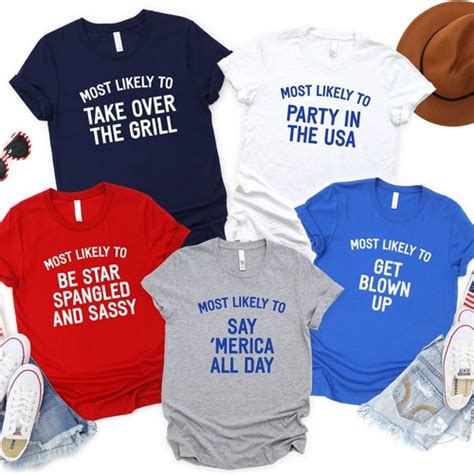 Most Likely To Shirt Th Of July Family Shirts Party Etsy Australia