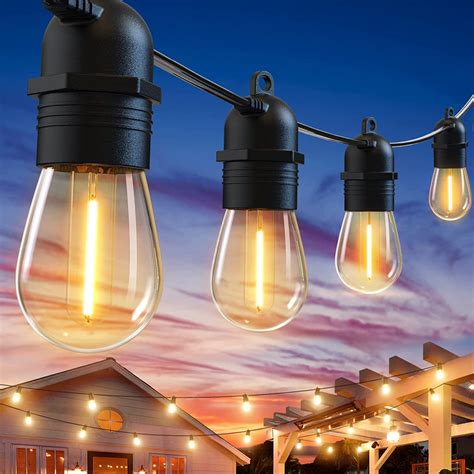 101ft 302 Bulbs Outdoor String Lights Novtech Ip65 Waterproof Led