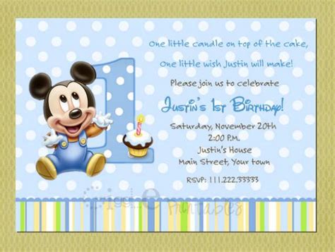 Trouvez un joli texte pour votre enfant qui fête ses 1 an. Carte D'invitation Anniversaire Bébé 1 An Gratuit ...
