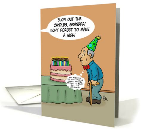 Humorous Birthday Card For Grandpa Blow Out The Candles Card 1552530