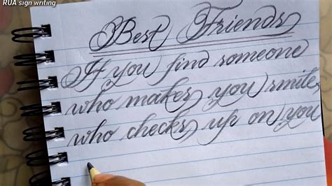 Best Friends Quotes In Calligraphy Writing Pencil Calligraphy