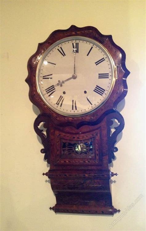 Antiques Atlas Antique Inlaid Walnut Drop Dial Wall Clock