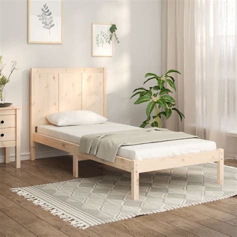 Bed Frame Solid Wood Pine 90x200 Cm Wood Decors Furniture