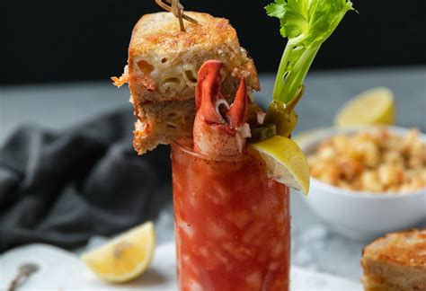 Old Bay Bloody Mary With Lobster Mac And Cheese Grilled Cheese Molly