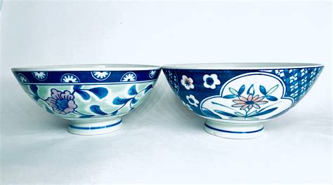 Set Of 2 Authentic Vintage Japanese Porcelain Rice Bowls Made Etsy