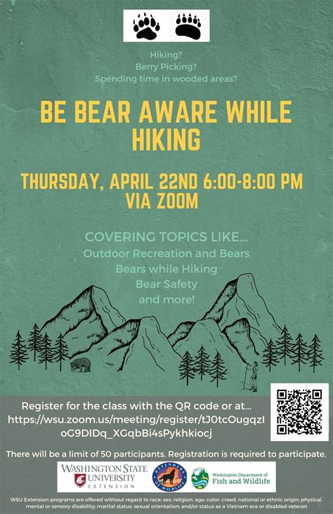 Bear Aware Pend Oreille County Washington State University
