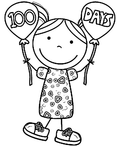 happy 100th day of school coloring sheet coloring pages