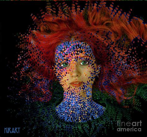 Portrait Of A Redhead Mixed Media By Kira Bodensted Fine Art America