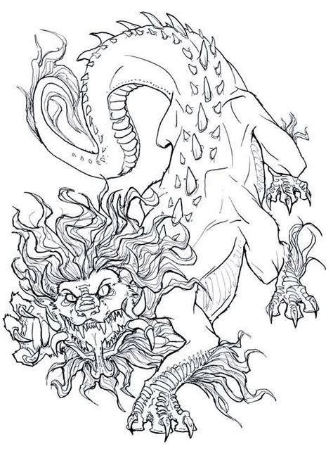Scary Monster Coloring Pages To Print Antionette Heintzs Coloring Pages