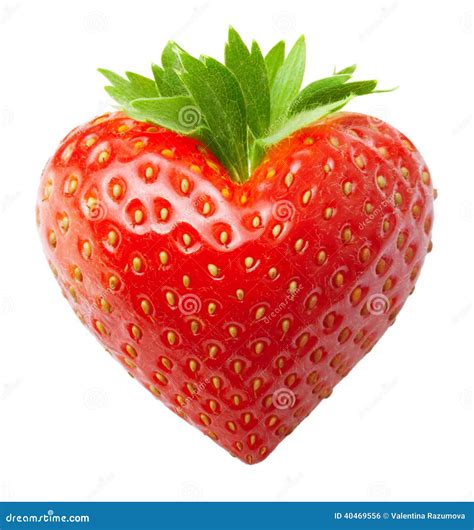 Red Berry Strawberry Heart Shape Stock Photo Image 40469556