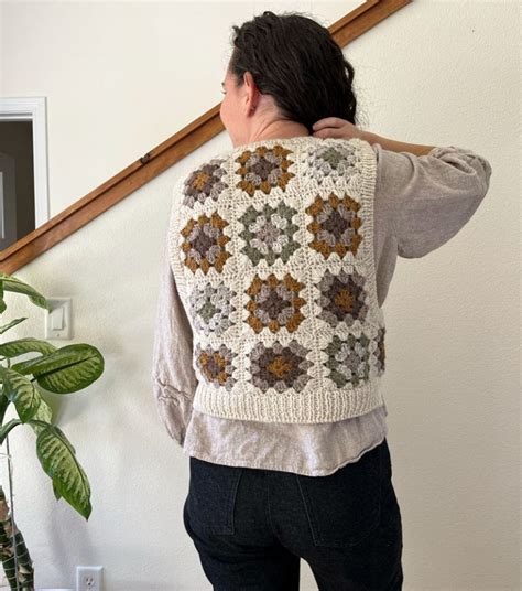 How To Make A Granny Square Vest The Agnes Sweater Vest Bethany Lynne Make Granny Square