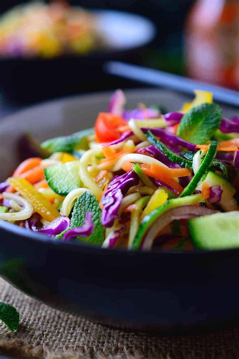 Raw Vegan Noodles Salad The Stingy Vegan