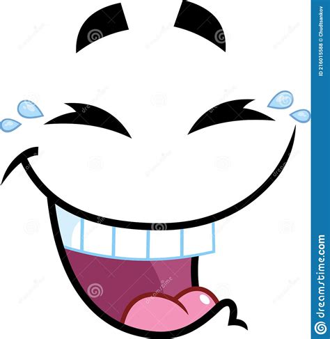 Laugh Cartoon Funny Face With Smiley Expression Stock Vector