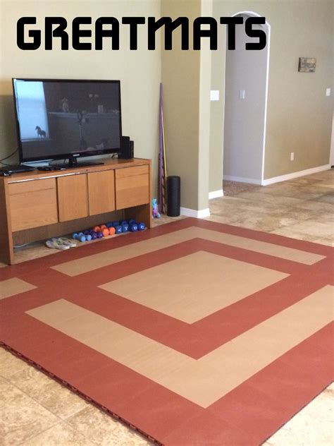 Basement gym flooring ideas for installation over concrete. StayLock Tile Orange Peel Colors in 2020 | Home gym ...