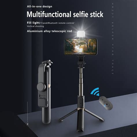 Vaku Aluminum Extendable Selfie Stick Tripod With Bluetooth Remote