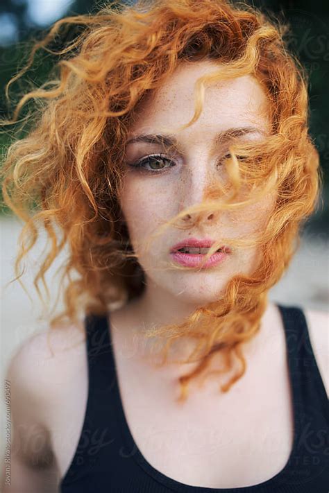 Beautiful Ginger Haired Woman On Wind By Jovana Rikalo Stocksy United