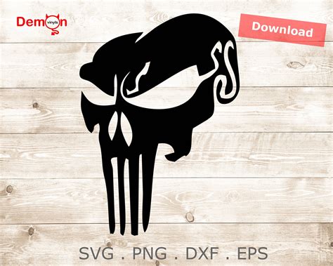 Punisher Skull Predator Svg Eps Png Dxf Vector Cutting Files Etsy