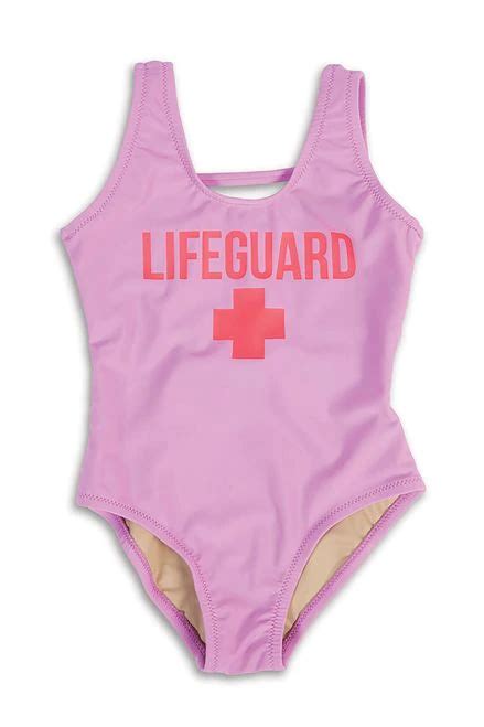 Lifeguard On Duty Scoop One Piece Toddler Swimsuit Girl