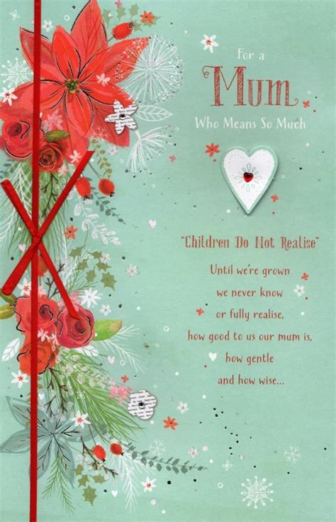 lovely mum traditional christmas greeting card cards love kates