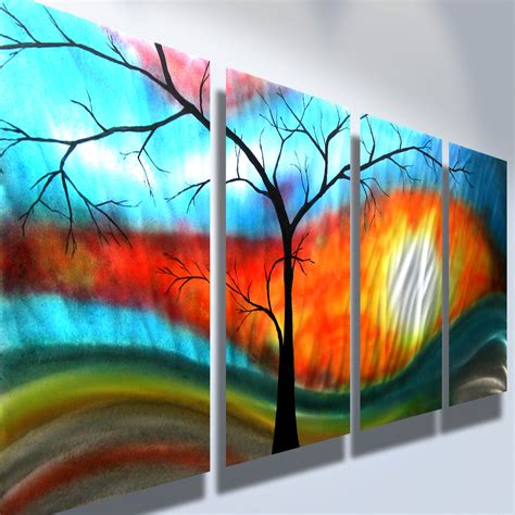 Shadow Tree Metal Wall Art Abstract Contemporary Modern
