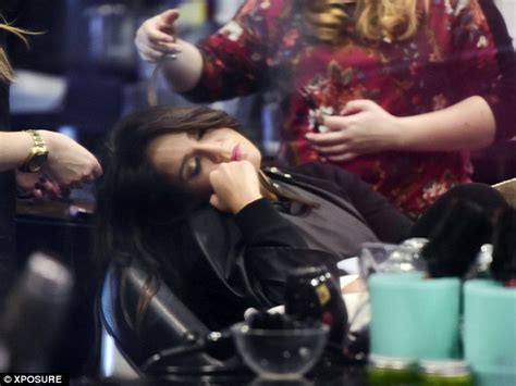 Vicky Pattison Pictured As She Falls Asleep In The Hairdressers Chair