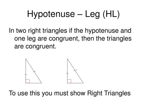 Abc xyz by the hypotenuse leg theorem which states that two right triangles are congruent if their hypotenuses are congruent and a corresponding leg is congruent. PPT - 4.6 The Isosceles Triangle Theorems PowerPoint ...