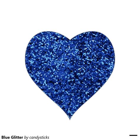 Blue Glitter Heart Sticker Heart Pictures Heart Images Crown