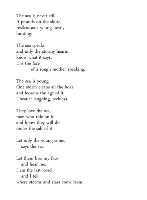 Young Sea By Carl Sandburg I Love This Poem A New Favorite Ocean