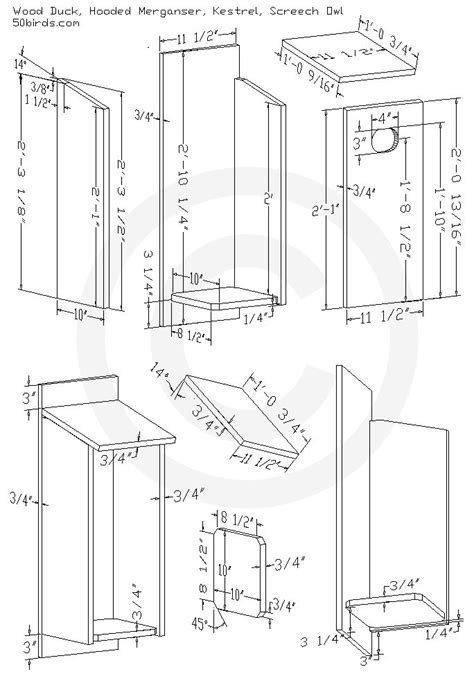 Free plans are downloadable at the link. Wood Duck House Plans - 70birds Birdhouse Plans Index ...