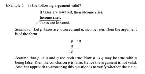 Discrete Mathematics Checking Validity Of Arguments Using Rules Of