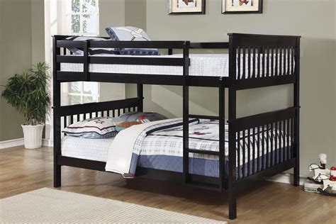 We may earn a commission through products purchased using links on this page. Black Full over Full Bunk Bed from Coaster | Coleman Furniture