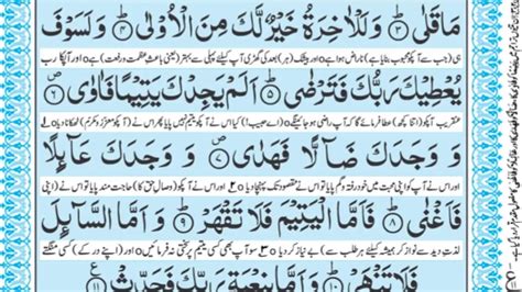 Surah Ad Duha With Urdu Translation Complete Urdu Tarjuma Understand