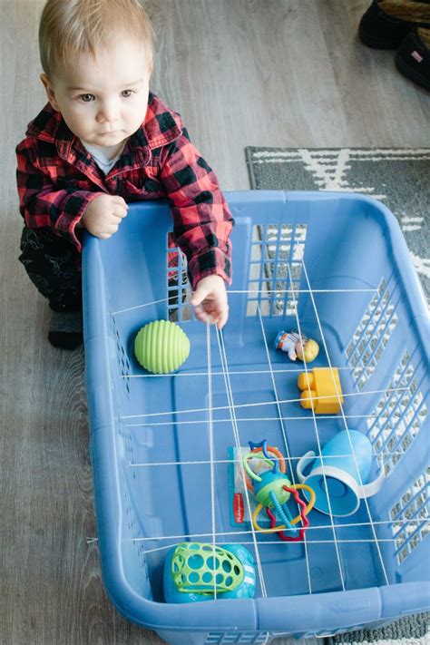 This is a really fun activity for 9 - 12 month olds as they have to