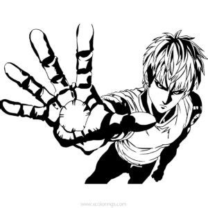 One Punch Man Saitama Coloring Pages Printable Xcolorings