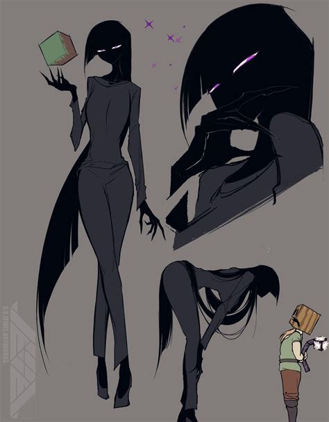 Female Enderman Minecraft In 2021 Anime Character Design Minecraft
