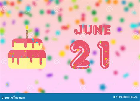 June 21st Day 20 Of Monthbirthday Greeting Card With Date Of Birth